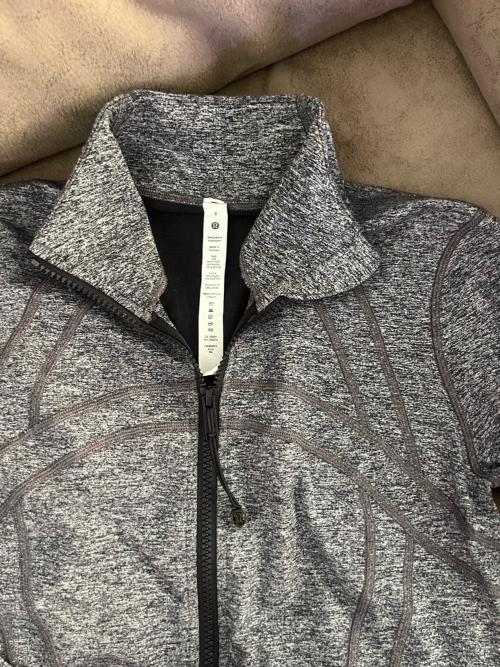 lululemon athletica Heathered Gray Full-Zip Hoodie - Picture 2 of 3